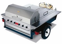Stainless Tailgating Grill Trailer